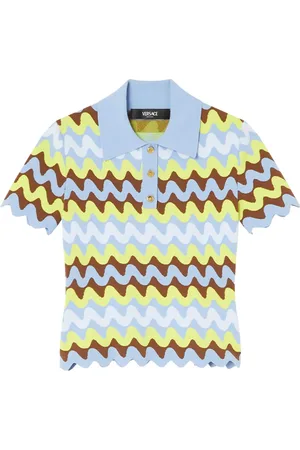 VERSACE Polo Wave de punto en jacquard