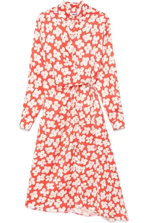 Msgm Vestido midi con estampado floral