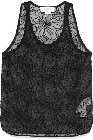 GENNY Top sin mangas con bordado floral
