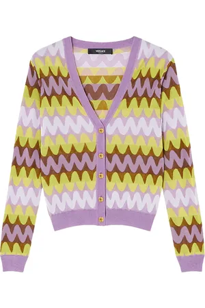 VERSACE Cárdigan Wave de punto en jacquard