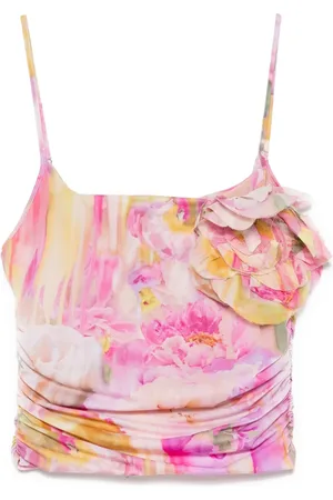 BLUMARINE Top con motivo floral