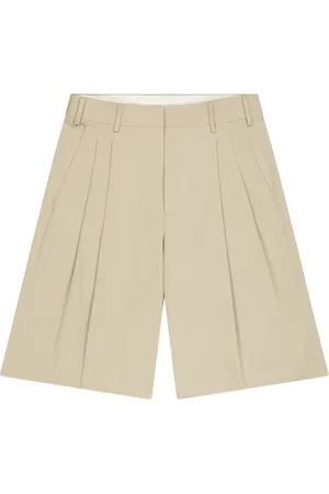 LANEUS Bermudas de tejido gabardina