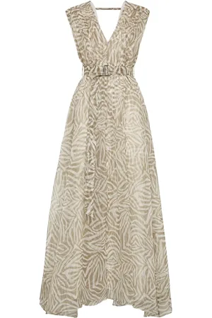 Brunello Cucinelli Vestido estampado