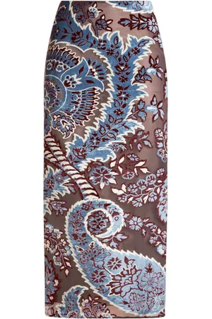 Etro Falda midi en jacquard