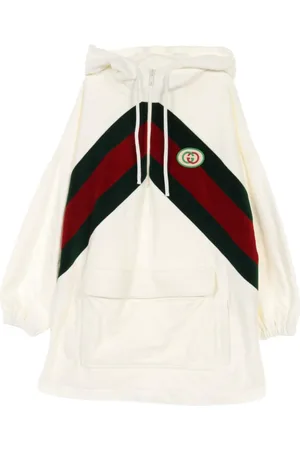 Gucci Vestido de chenilla con tribanda Web 2000