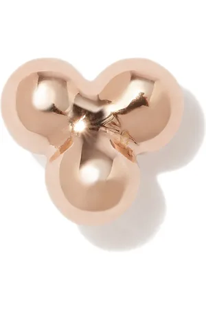 Maria Tash Pendientes Three Ball Trinity en oro de 18kt