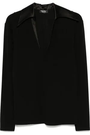 MUGLER Polo con cuello de satén