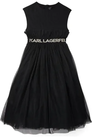 Karl Lagerfeld Vestido con logo en la cinturilla