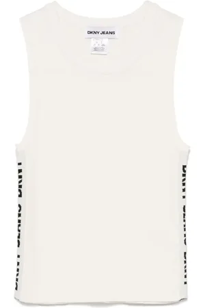 DKNY Chaleco con ribete del logo