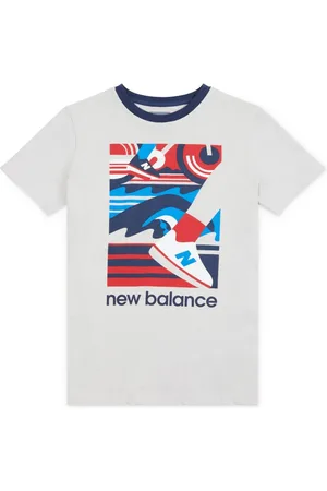 New Balance Camiseta de algodón con logo gráfico estampado