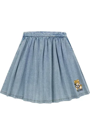 Moschino Falda vaquera con pliegues