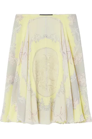 VERSACE Falda midi Cameo de seda