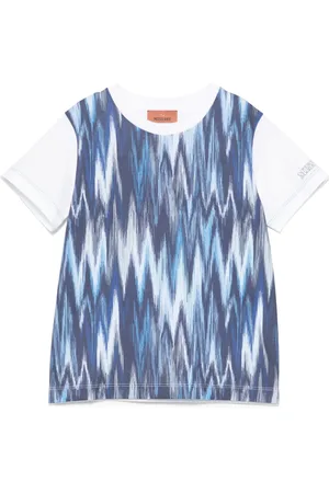 Missoni Camiseta estampada con tejido en zigzag