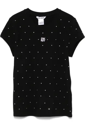 DKNY Camiseta con apliques de strass