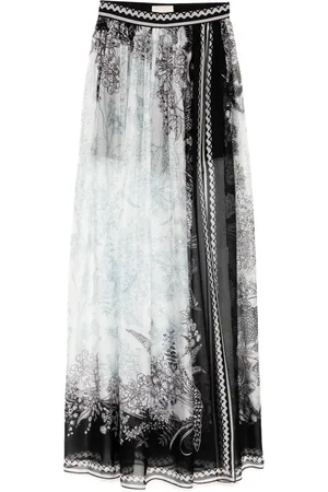 Elie saab Falda larga estampada