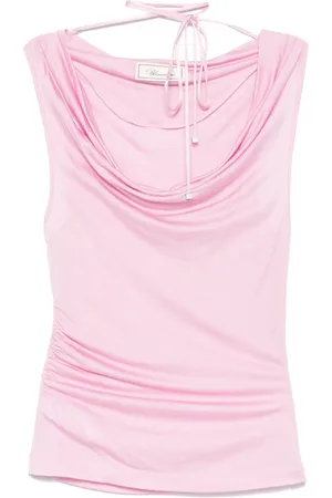 BLUMARINE Top con cuello desbocado