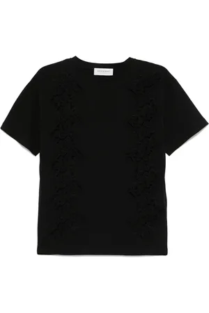 Ermanno Firenze Camiseta con detalles de encaje