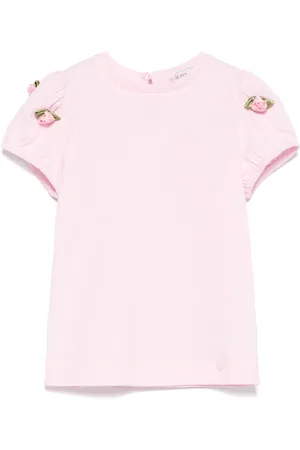 MONNALISA Camiseta con aplique floral