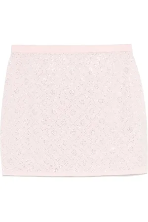 Casablanca Minifalda con monograma de cristal