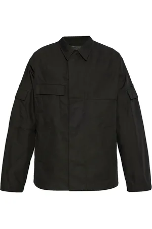 Y-3 Sobrecamisa de mezcla de algodón con botones