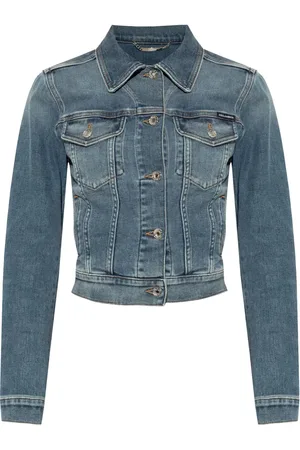 Dolce & Gabbana Chaqueta vaquera con placa del logo