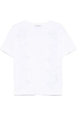 Ermanno Firenze Camiseta con detalles de encaje