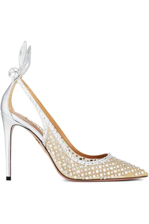 Aquazzura Zapatos Bow Tie Crystal con tacón de 105 mm