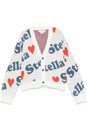 Stella McCartney Cárdigan con logo en intarsia