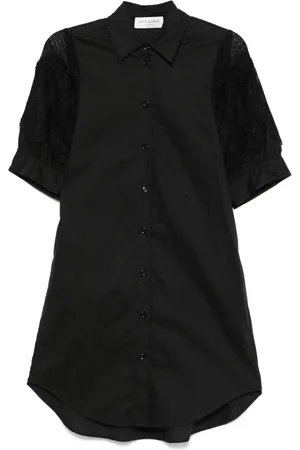 Ermanno Firenze Vestido corto con paneles de encaje