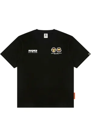 A Bathing Ape Camiseta de algodón con logo estampado