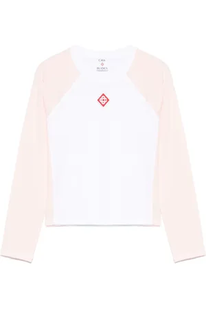 Casablanca Camiseta corta con logo a rombos