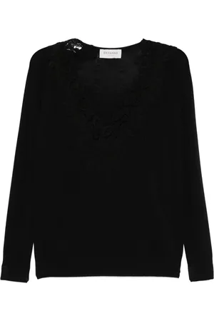 Ermanno Firenze Top con encaje floral