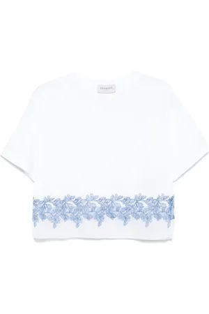 Ermanno Firenze Camiseta con encaje floral