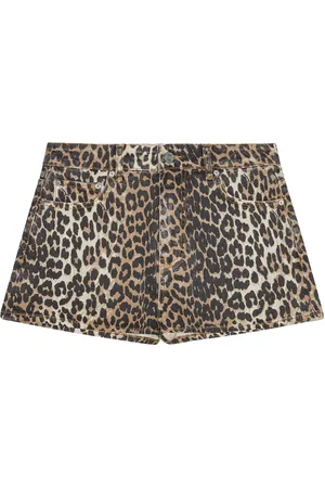 Ganni Bermudas con motivo de leopardo