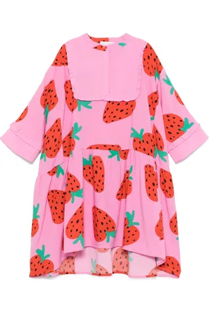 Stella McCartney Vestido con fresas estampadas