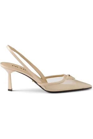 Prada Zapatos con tacón de 75 mm y tira trasera