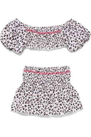 MONNALISA Set con falda con estampado de leopardo