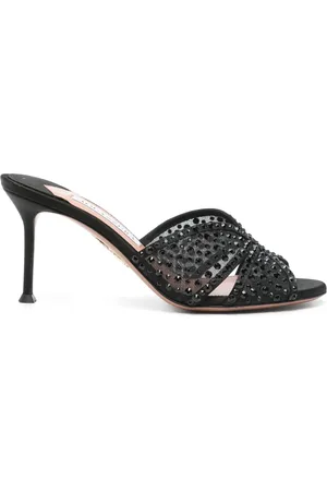 Aquazzura Mules Crystal Lover con tacón de 75 mm