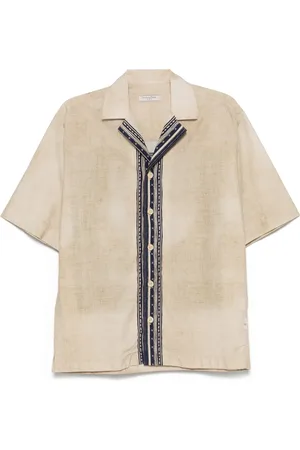 Tintoria Mattei Camisa con estampado gráfico