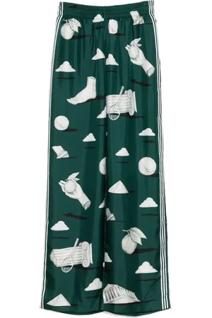 Casablanca Pantalones de seda y sarga