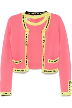 CHANEL Conjunto de top y cárdigan 1990-2000