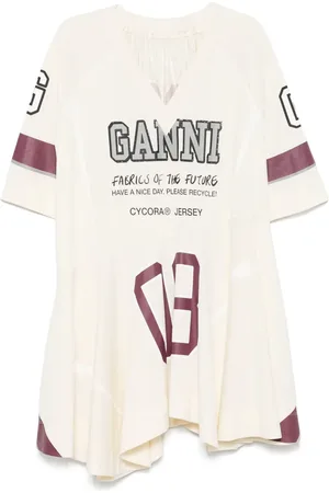 Ganni Vestido Future corto de malla