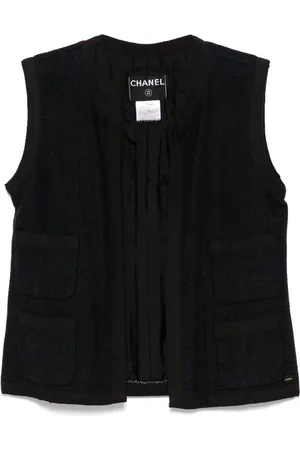 CHANEL Chaleco sin cuello 2002