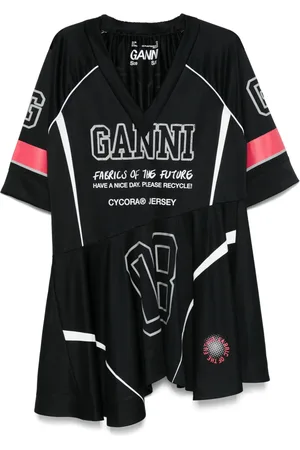 Ganni Vestido Future corto de malla