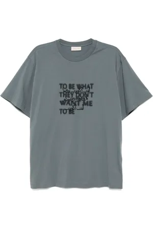 QASIMI Camiseta con caligrafía borrosa