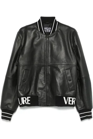 VERSACE Chaqueta con logo en jacquard