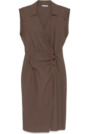 Patrizia Pepe Vestido camisero cruzado