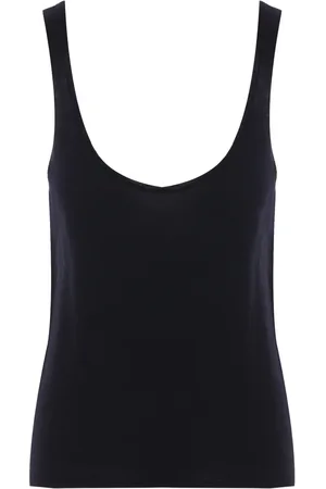 Saint Laurent Top con cuello redondo