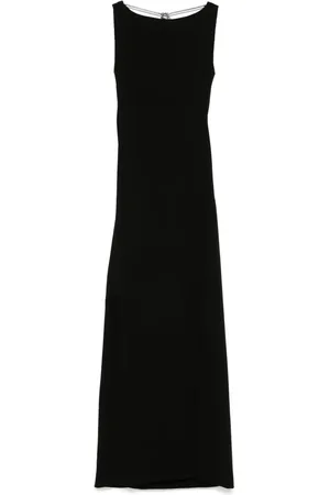 Max Mara Vestido largo con escote en V
