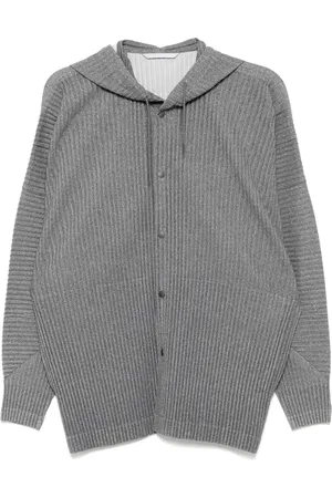 Issey Miyake Chaqueta plisada con capucha